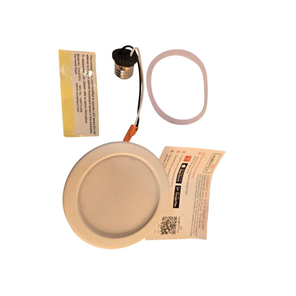 Commercial Electric Hubspace LED Smart Tunable Recessed Trim Model 538551010